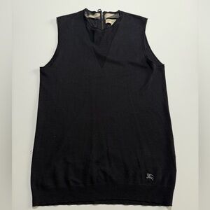 Burberry Black Sleeveless Knit Sweater Vest